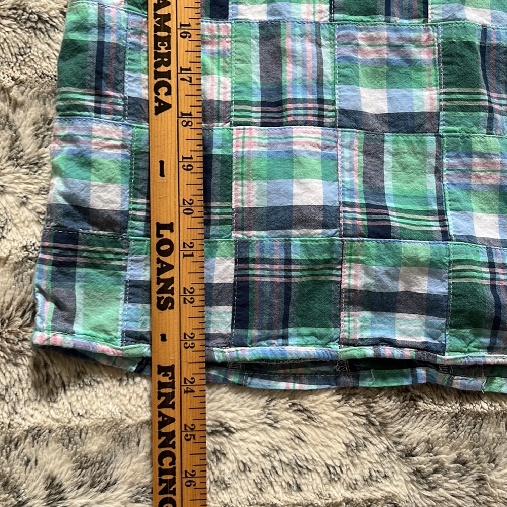 Talbots Patchwork Button Down Back Sleeveless Tan… - image 5